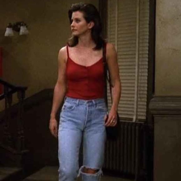 Monica Geller inspired VINTAGE red cardigan - size XS-S - Picture 4 of 4